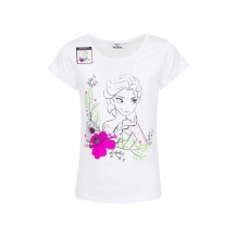 Frozen kleurt in met zon T-shirt - Wit